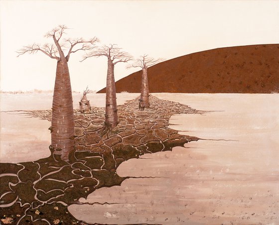 Baobabs en terre déchirée - survie