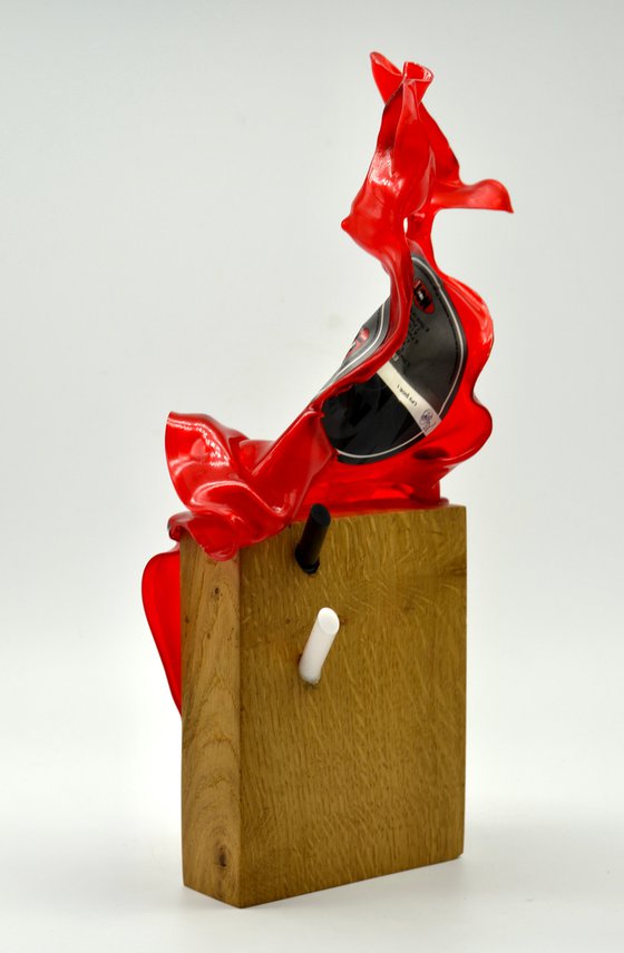 Vinyl Music Record Sculpture - "Wake Up and Fight"