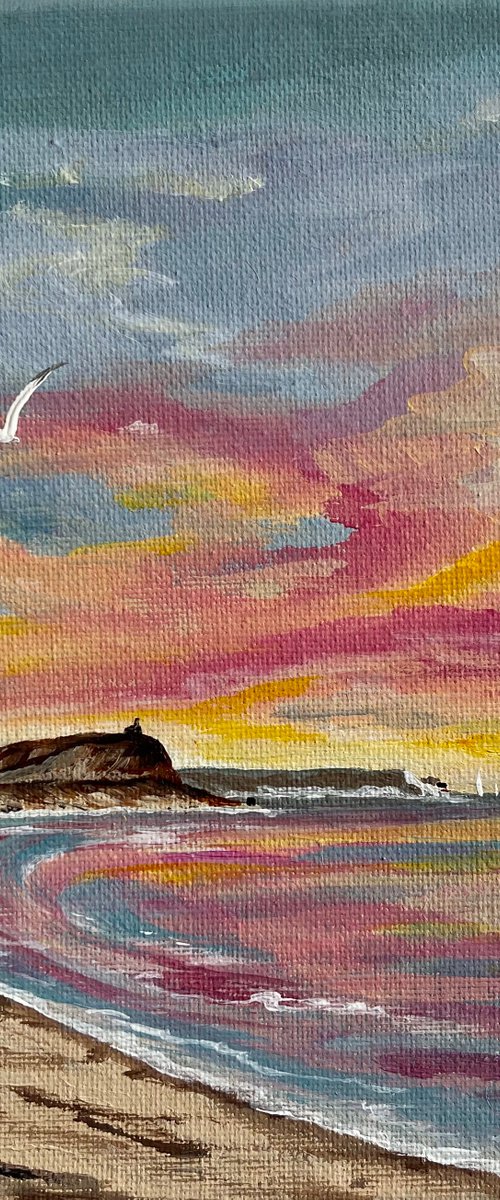 Colourful Sunrise over Hengistbury Head by Marja Brown