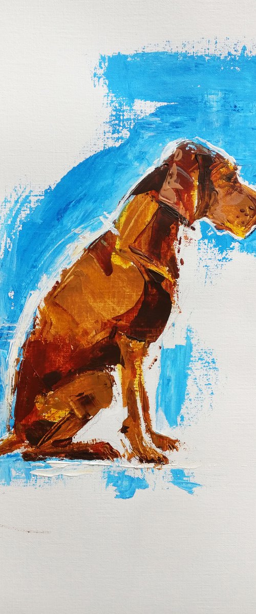 VIZSLA | acrylic on paper | unframed by Anna Cher