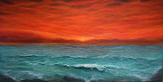 Seascape painting “Tuscan Skies”