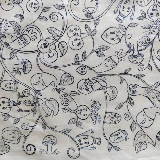 Doodles on silk