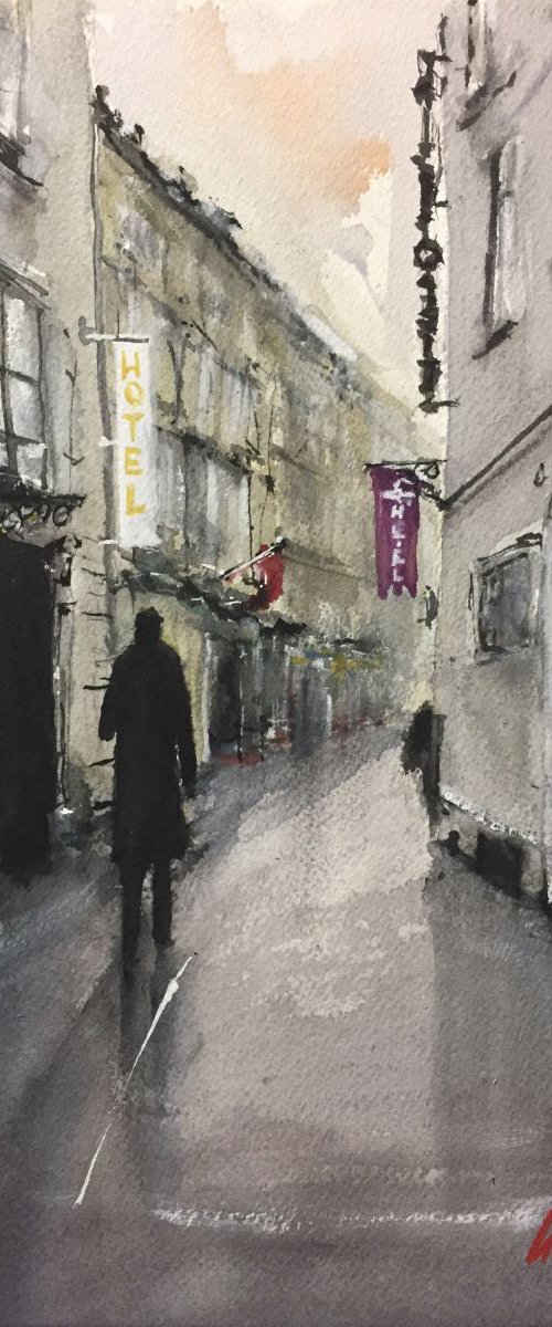 Small street in Vienna by Tihomir Cirkvencic
