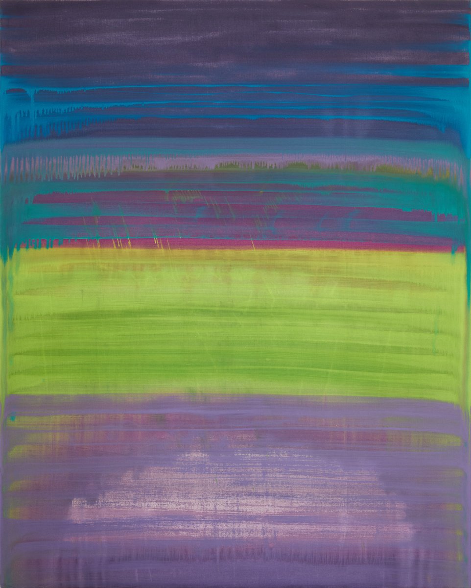 Geometric Abstract Acrylic Painting By Simon Findlay, 63 X 79", I Can