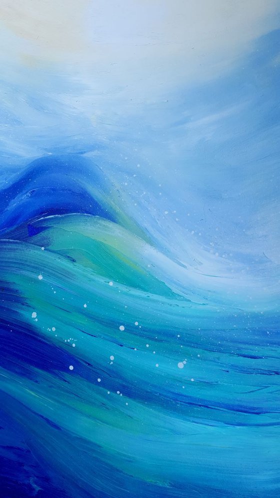 Turquoise wave (50x70cm)