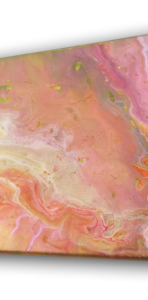 "Red Planet" - Original Small Abstract PMS Acrylic Painting - 12 x 9 inches by Preston M. Smith (PMS)
