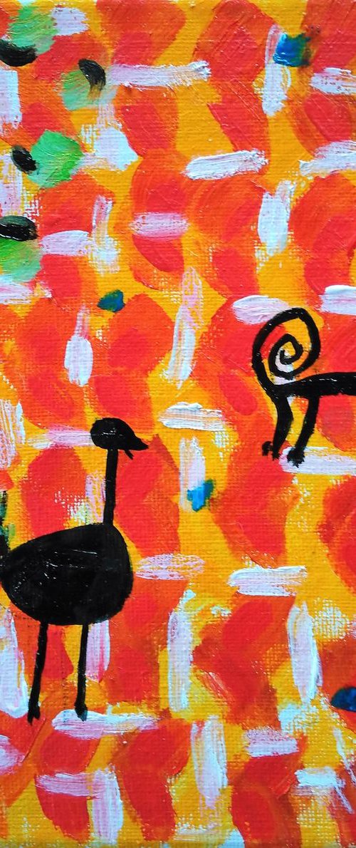 The ostrich and the monkey by Isabelle Lucas