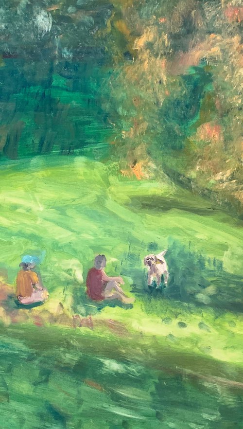 Dog in the Park on a Summers Day by Ryan  Louder