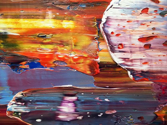 "Stop Pushing Me" - FREE SHIPPING to the USA - Original PMS Oil Painting On Reclaimed Wood - 36 x 16 inches