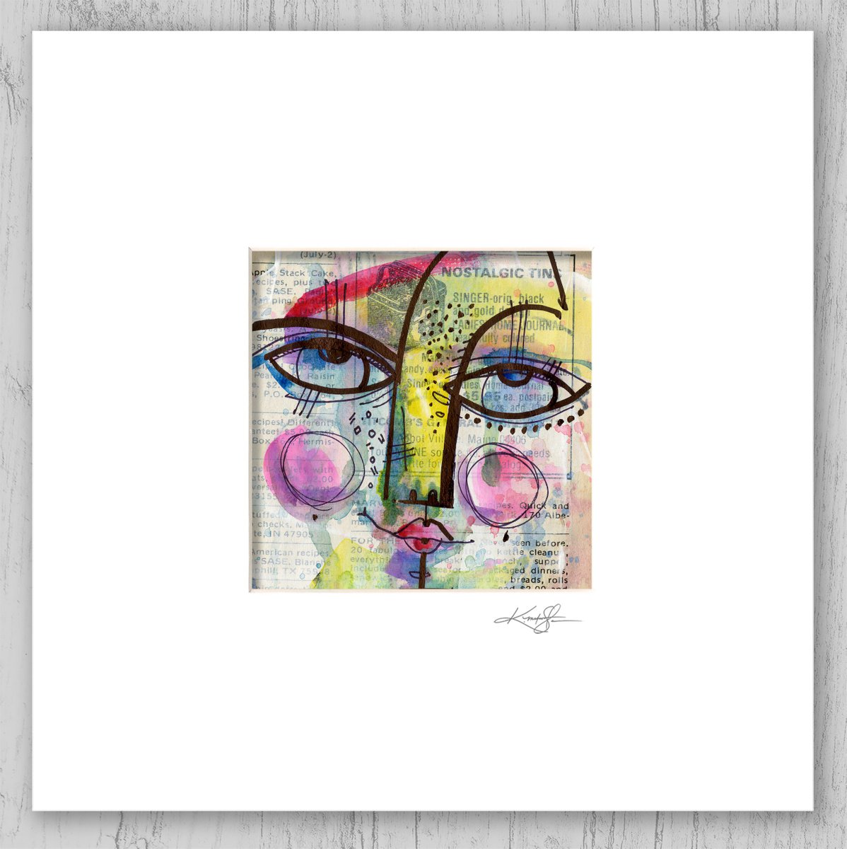 Funky Face Tootsie 7 - Abstract Art by Kathy Morton Stanion by Kathy Morton Stanion