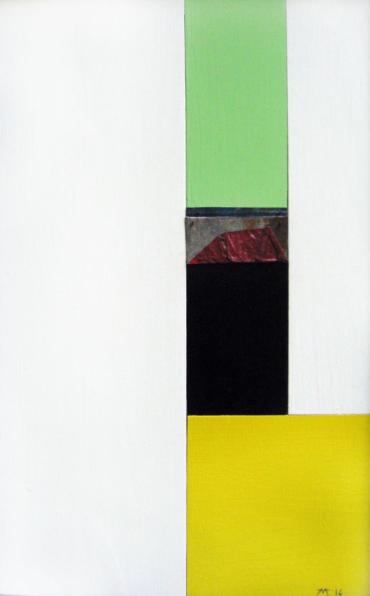 Geometric Abstract Painting By Mark Mazurczyk, 12 X 19", No. 2.39, Original Artwork