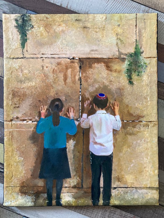 Children at the Western Wall