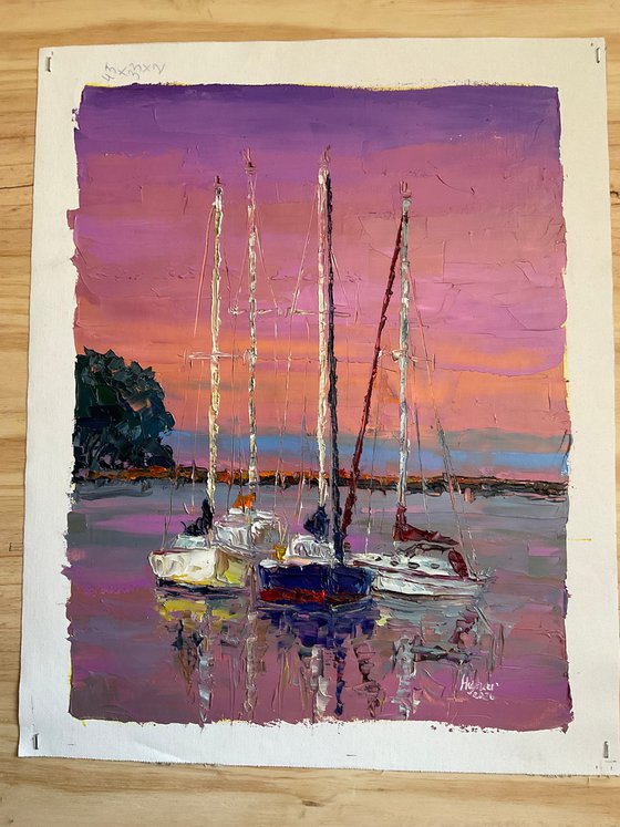 Evening boats