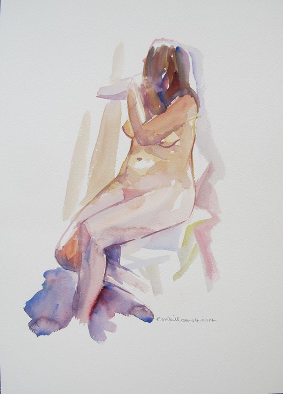 Seated female nude