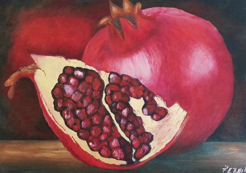 Pomegranate 29.7*42cm by Anna Reznik