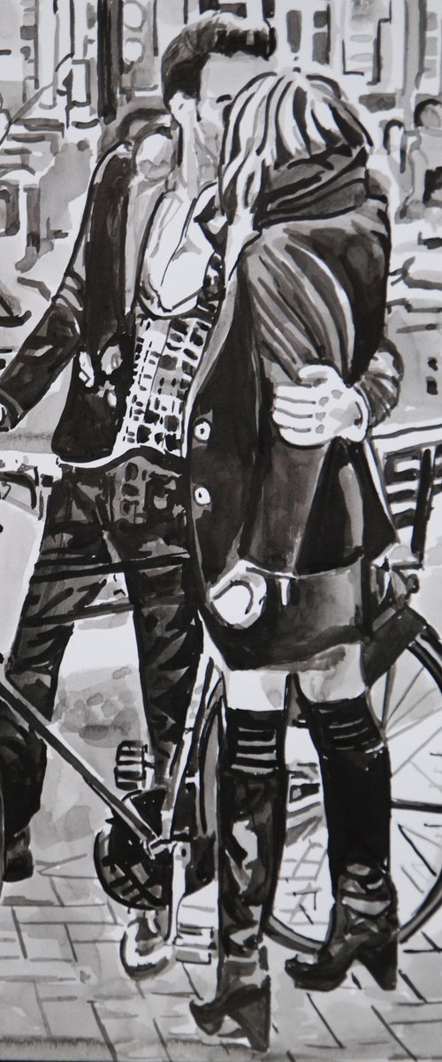 Romantic meeting / 42 x 29.7 cm by Alexandra Djokic