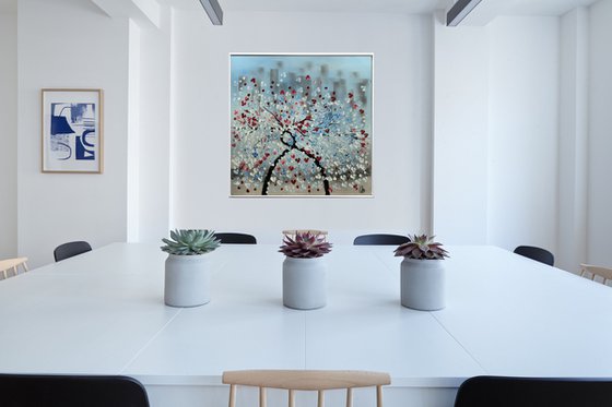 Sommer - Abstract acrylic painting, Abstract Flowers