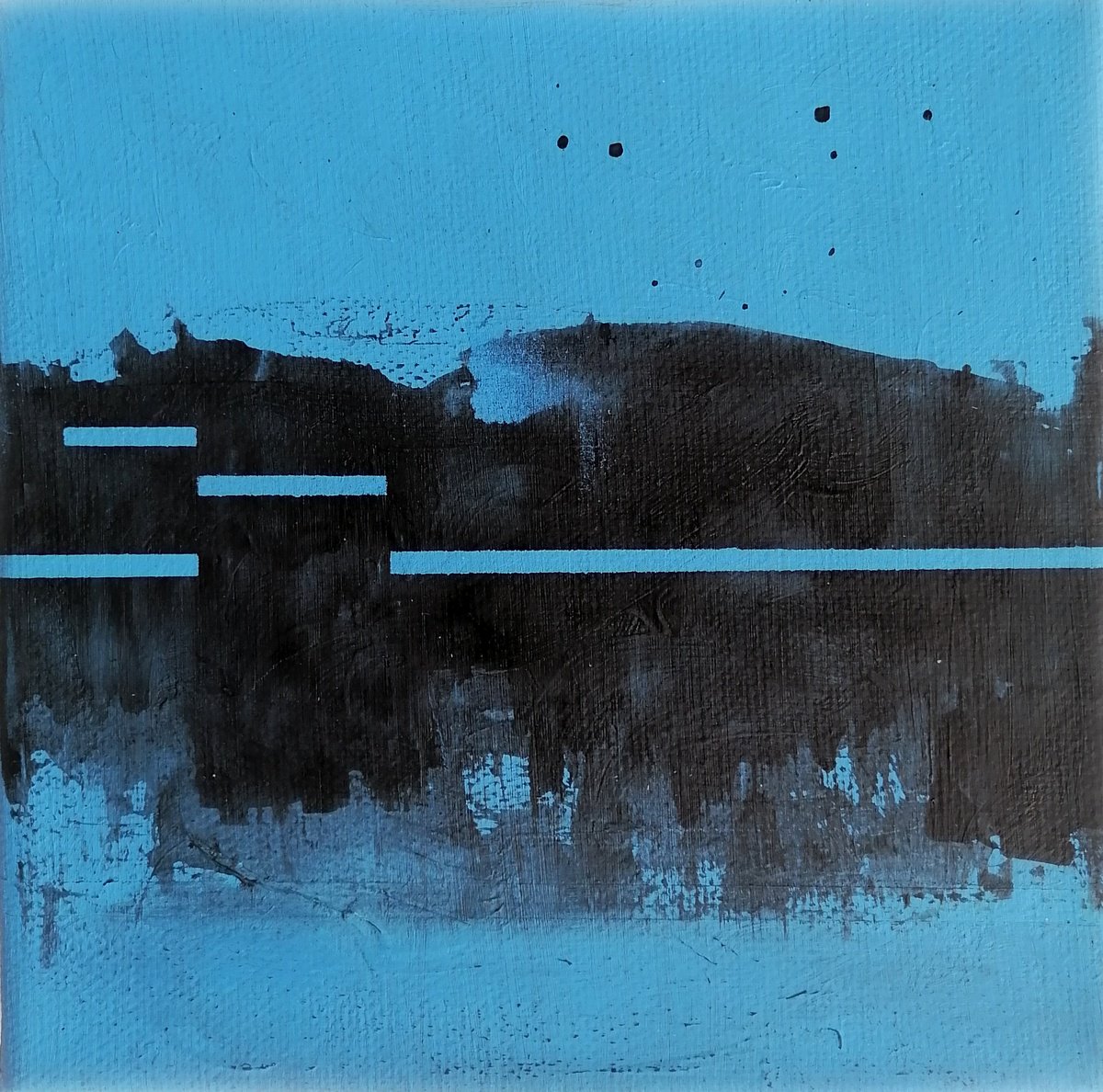 Abstract Painting By Alex Munzone, 6 X 6, Sequences 20, Original Artwork