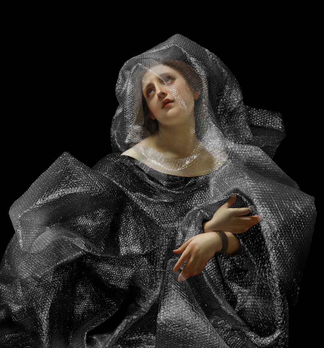 Photorealistic Portrait Print By Magnus Gjoen, 43 X 47", Thou Shalt Go Gently Into The Dark, Original Artwork