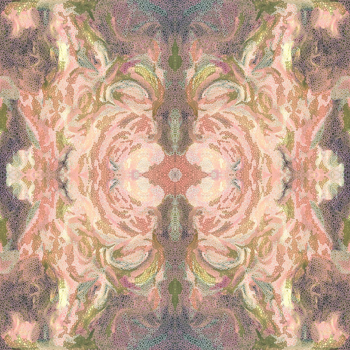 Abstract Giclee Print By Jennifer Bell, 16 X 16, Earth Kaleidoscope Print, Original Artwork