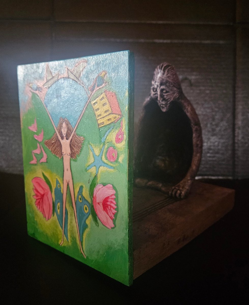 Expressive Portrait Sculpture By Zheka, 6 X 7", The Veil, Original Artwork