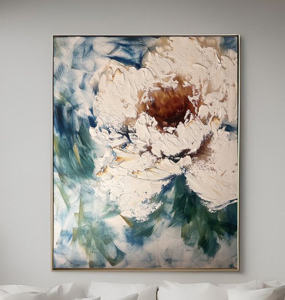 Large white peony