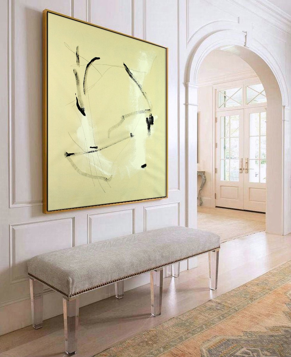 Abstract Oil Painting By Hugh Abernethy, 36 X 36, Kiiko, Original Artwork