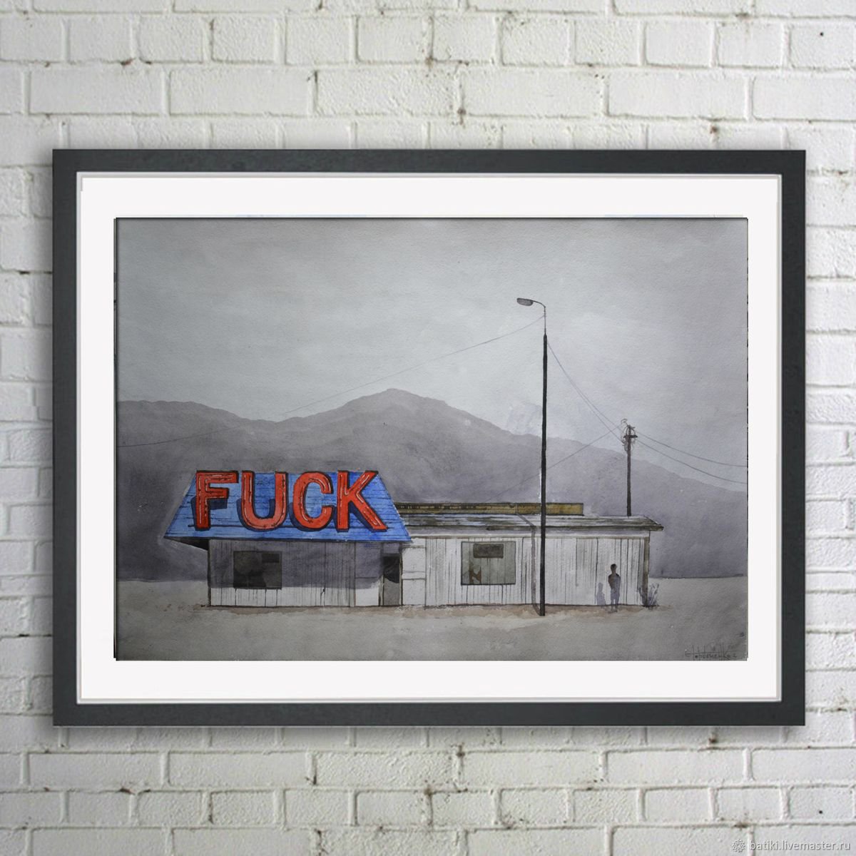 Photorealistic Cityscapes Watercolour By Eugene Gorbachenko, 24 X 17, Cafe, Original Artwork