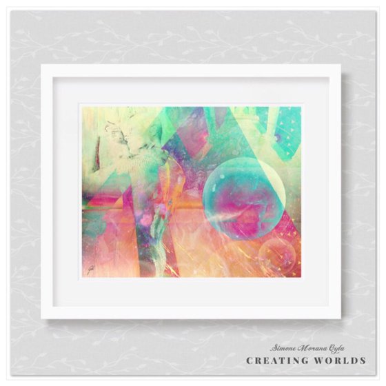 CREATING WORLDS | 2017 | DIGITAL ARWORK PRINTED ON PHOTOGRAPHIC PAPER | HIGH QUALITY | LIMITED EDITION OF 10 | SIMONE MORANA CYLA | 60 X 47 CM