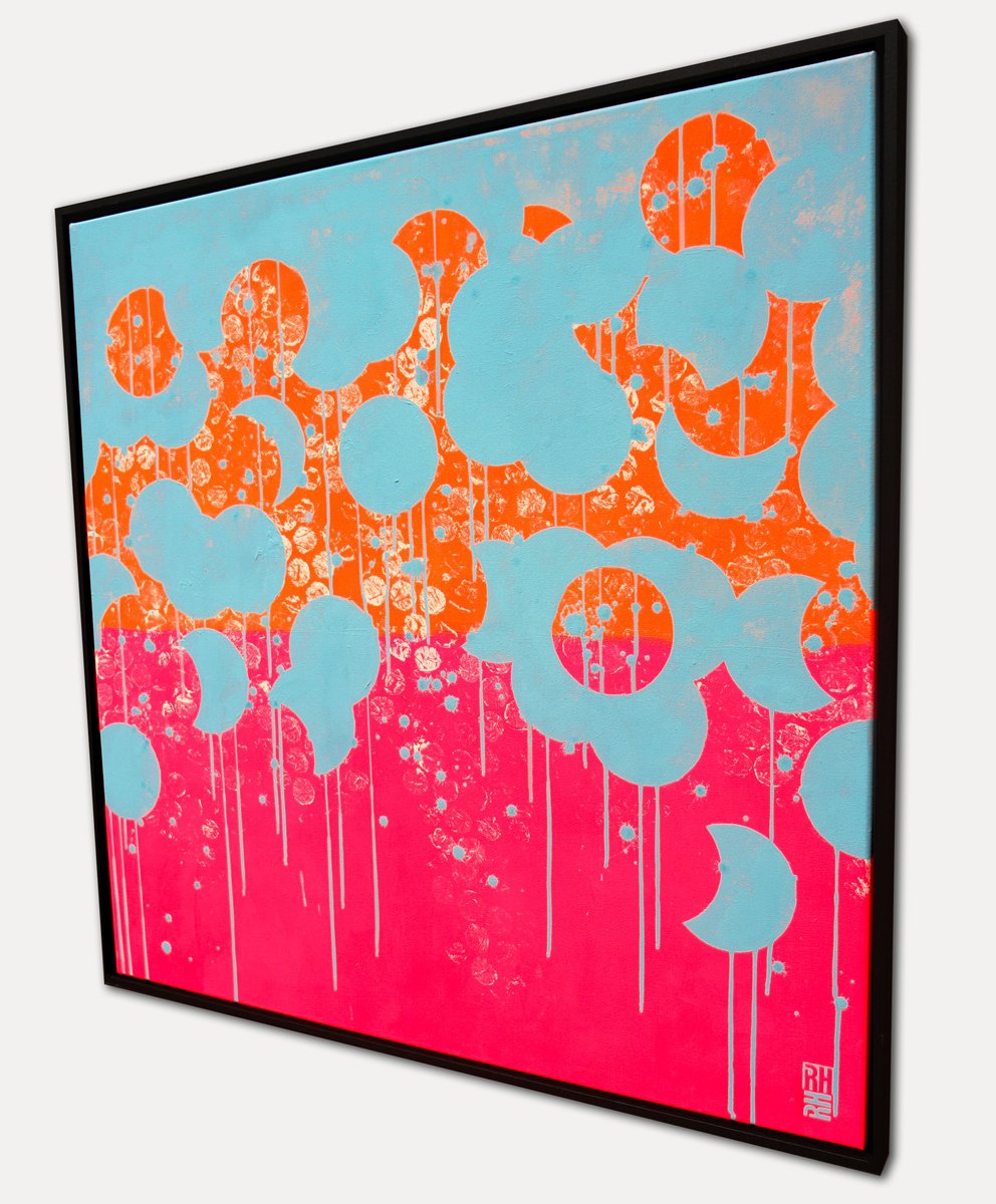 Neon Pop Colors By Ronald Hunter, 37 X 37, Artwork For Sale On Artfinder