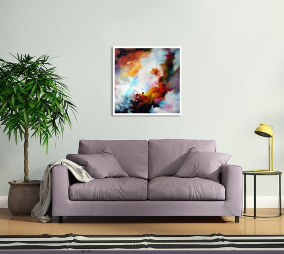 COLORFUL EXISTENCE (Original abstract organic palette knife oil painting)