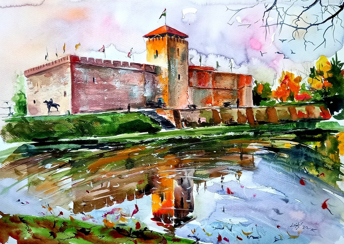Castle of Gyula in Hungary /52.5 x 37.5 cm/ by Kovcs Anna Brigitta