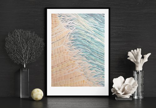 Abstract watercolor sea view by Liliya Rodnikova