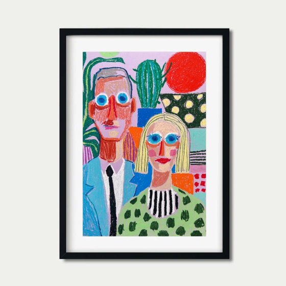 Woman and Man with Glasses