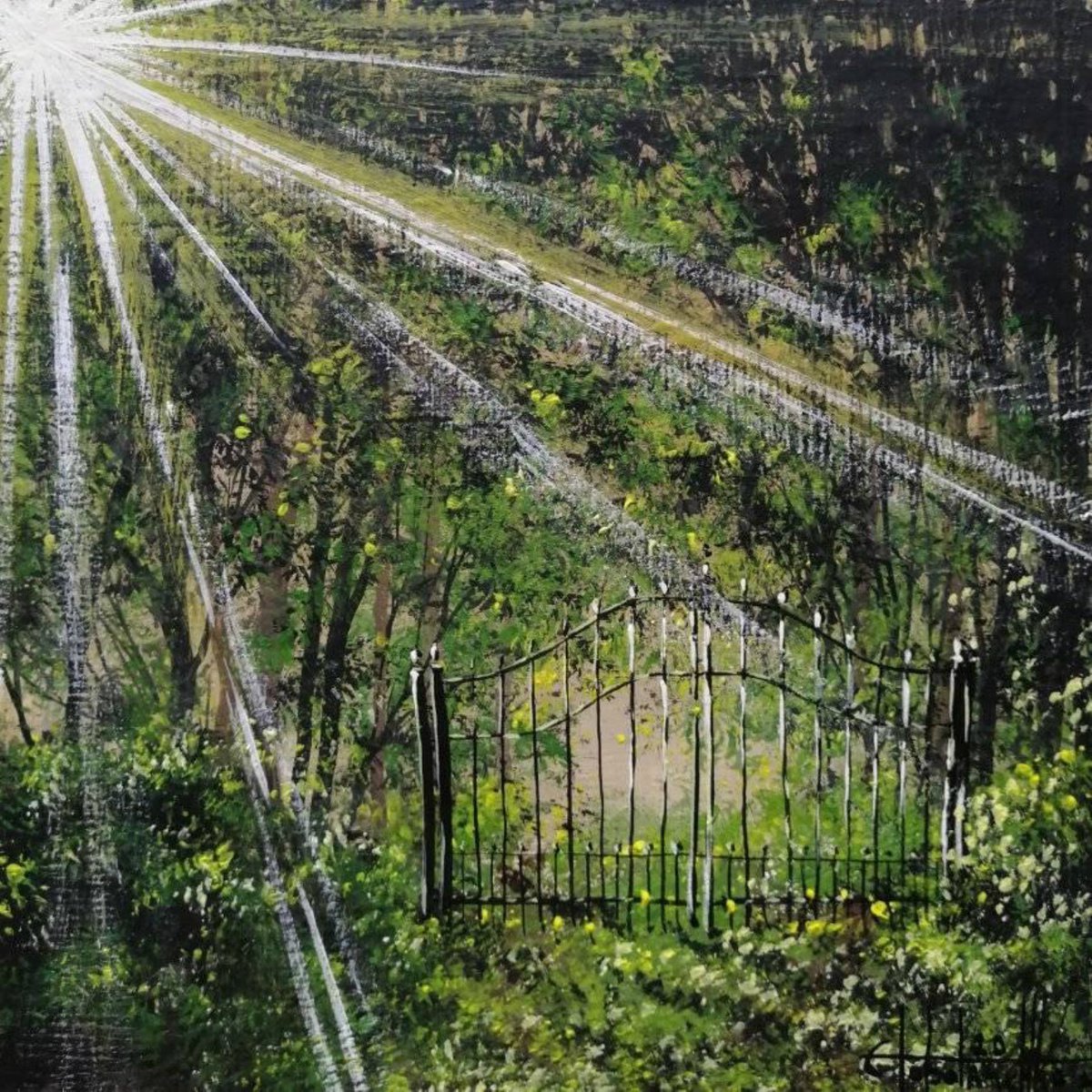 Summer Light Acrylic on penel 20x20cm by Eugene Gorbachenko