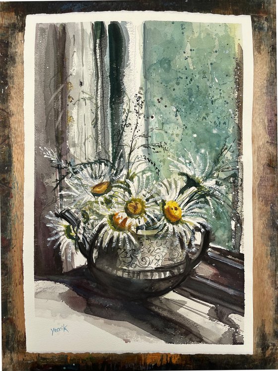 flowers on the window sill