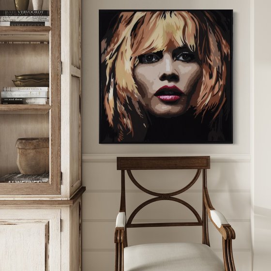 Brigitte Bardot framed painting