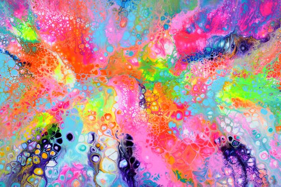 Flowing Energy 60 - Large Colorful Abstract