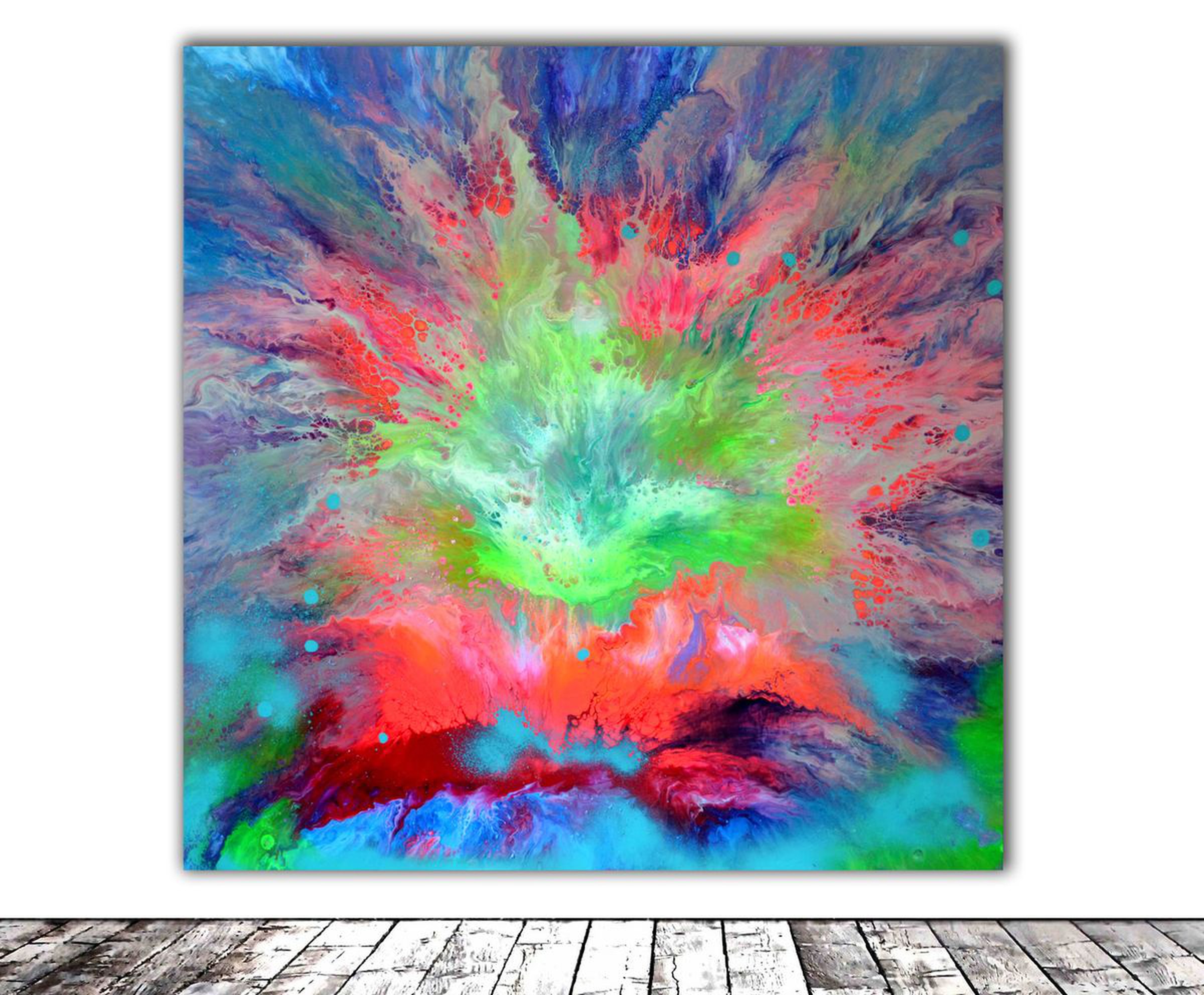 Butterfly Bloom Xl 100x100 Cm Big Painting L Artfinder