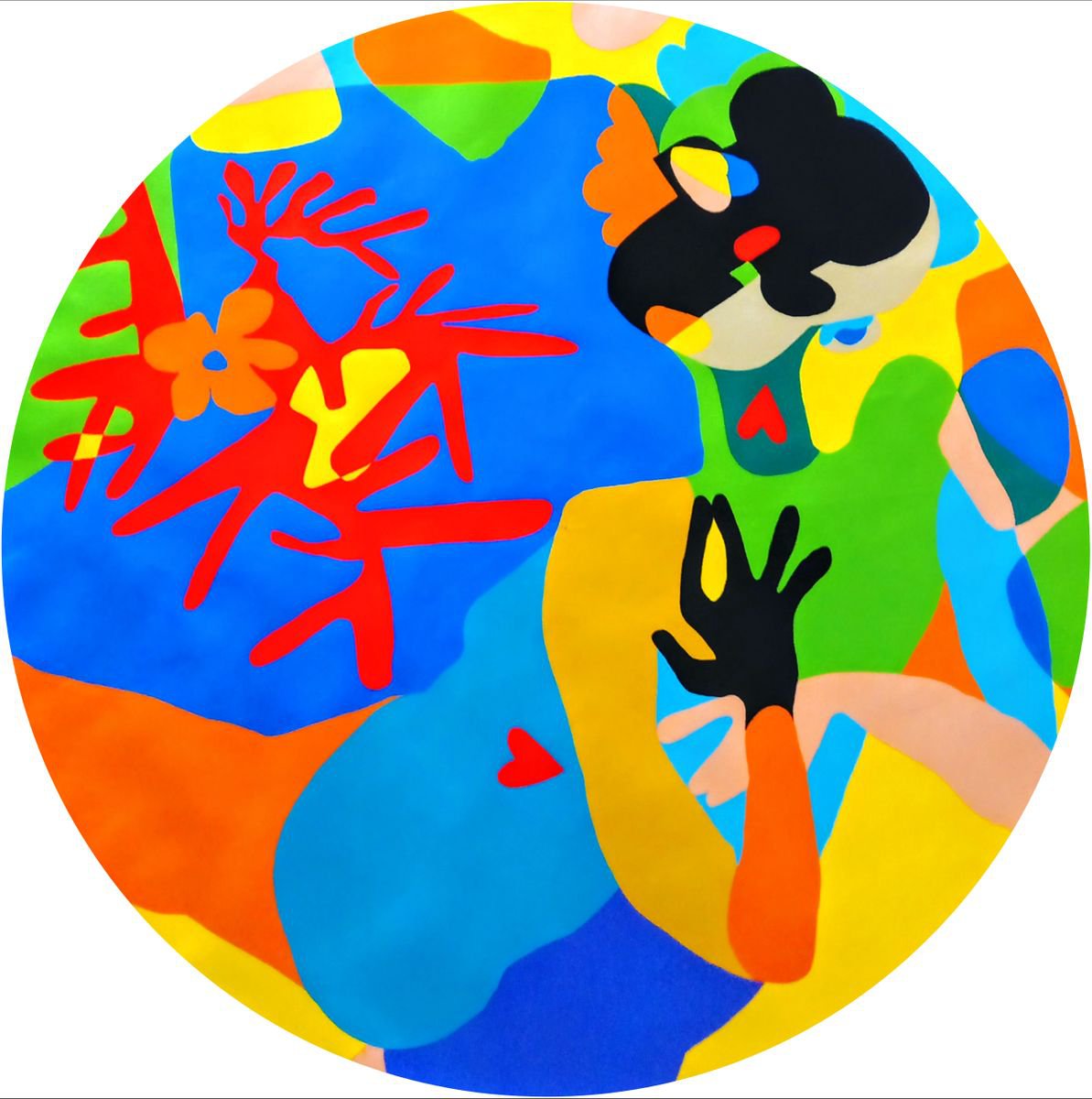 Achievement - Abstract Acrylic Painting 36 inch round ready to hang best for home decor... by Rajat verma