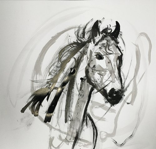 Ink horse by René Goorman