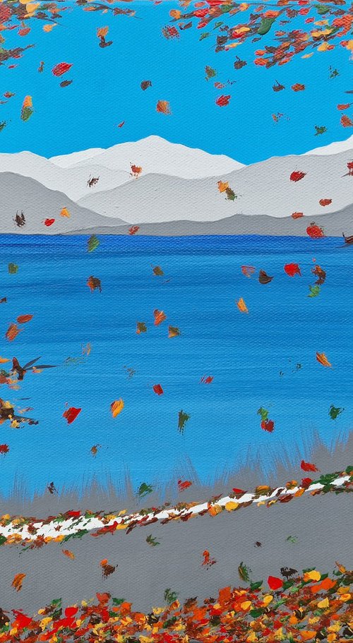 Falling leaves at Watendlath Tarn, The Lake District by Sam Martin