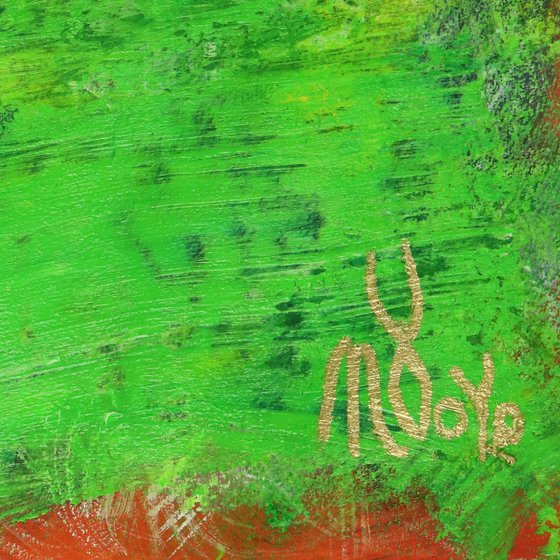 A Green Oasis | Abstract on paper