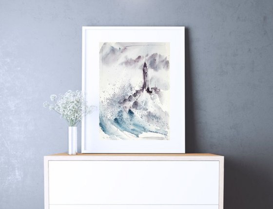 Lighthouse. Sea. Element.