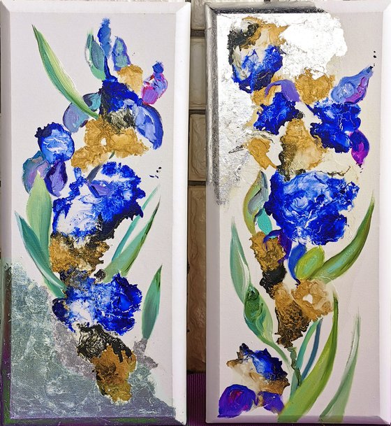 Irises Paintings, Set of 2