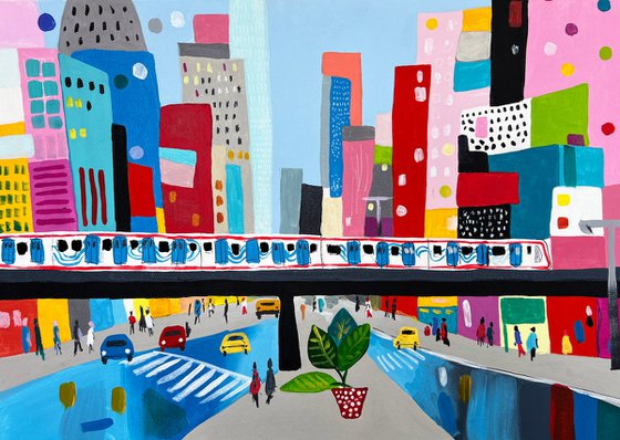 Modern Cityscape Subway