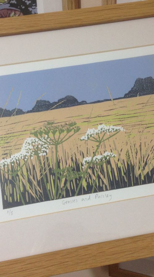 Grasses and Parsley, framed by Alexandra Buckle