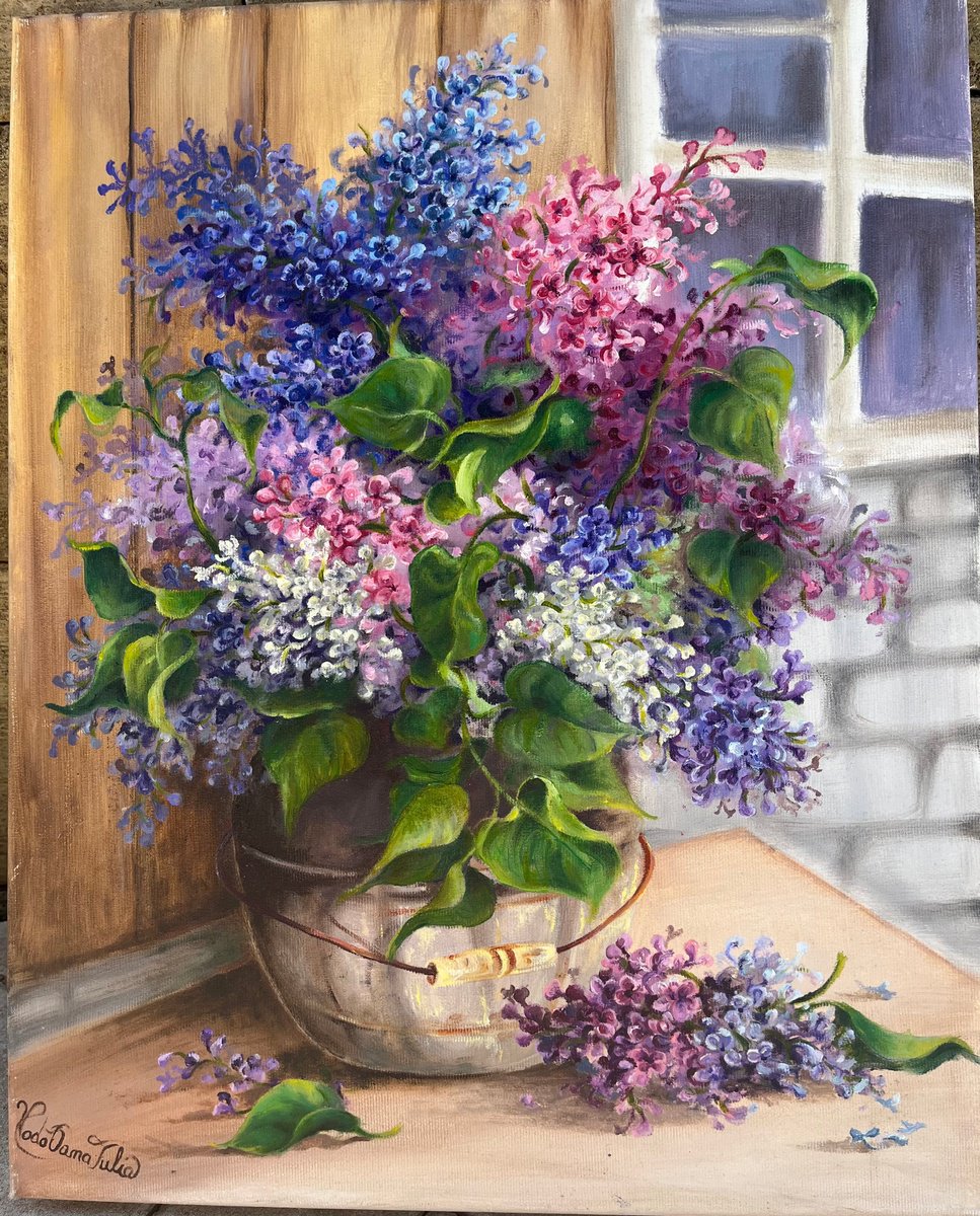 Photorealistic Botanical Oil Painting By Oana Voda, 16 X 20", Longing For Spring, Original Artwork