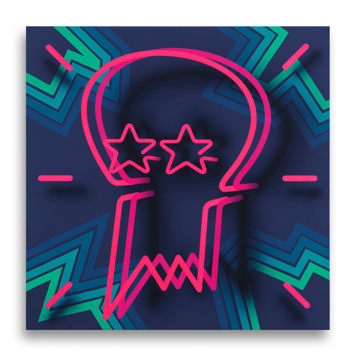 Urban And Pop Abstract Acrylic Painting By Mike Edwards, 16 X 16", The Palace Of San Abruzzo, Original Artwork