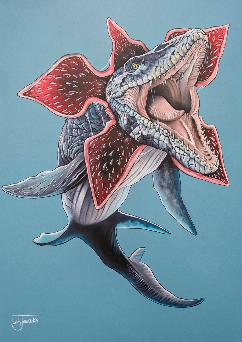 Illustrative Acrylic Painting , Mosagorgon By Lady Jurassika, 20 X 28, Artwork For Sale On Artfinder